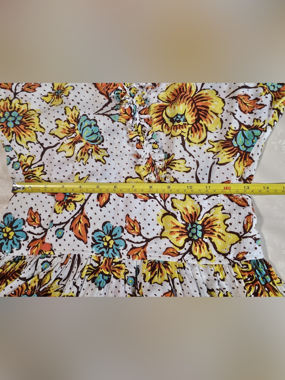 ๐ผโจ Poupette St Barth Floral V-Neck Mini Dress Size S ๐ด๐ - Picture 4 of 13